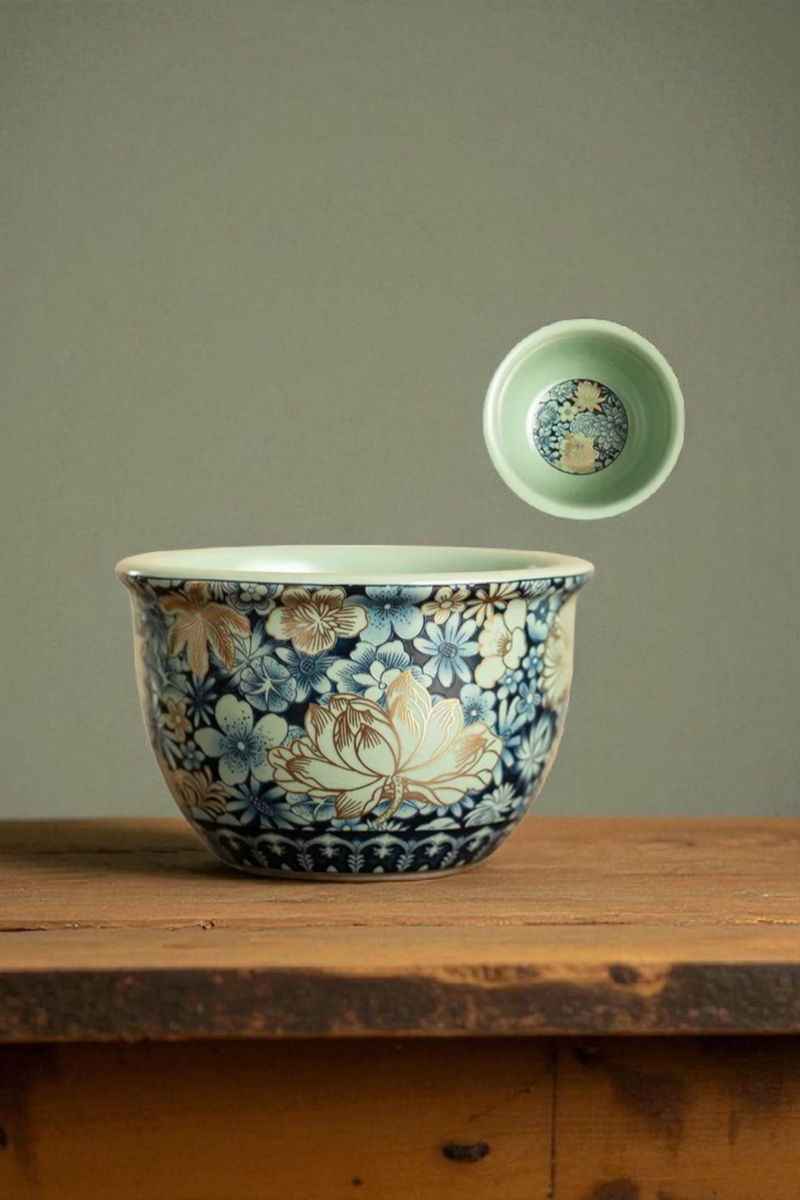 Théière en Porcelaine | Harmonie Bleue