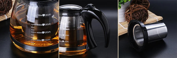 Théière en verre | Anse ergonomique