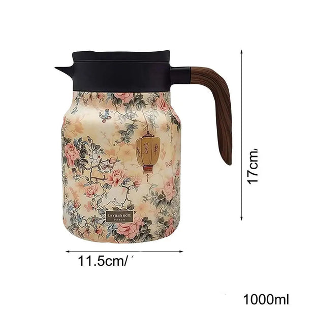 Théière Thermos | Vintage fleurie 1000ml