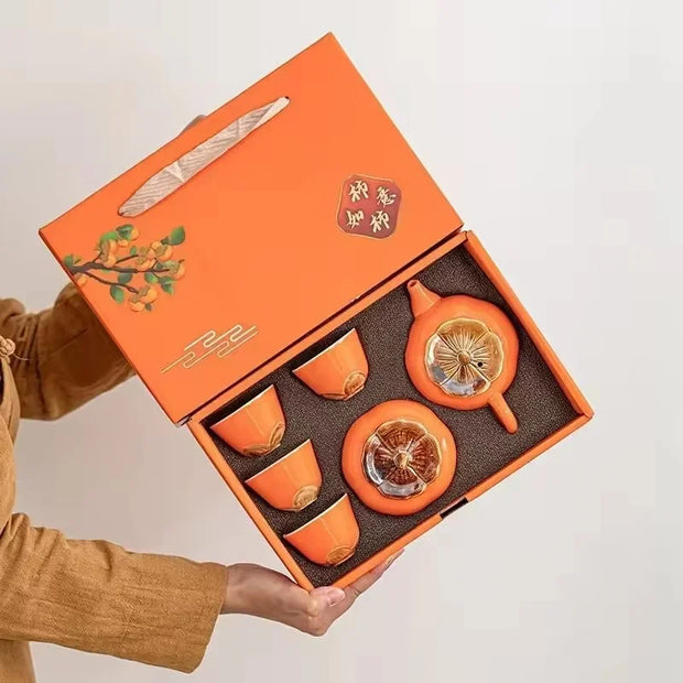 Service à thé | Coffret Fruit Kaki