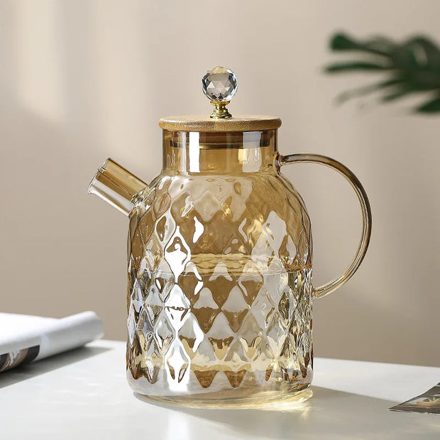Théière en Verre | Cristal Doré