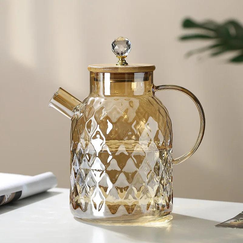 Théière en Verre | Cristal Doré