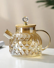 Théière en Verre | Cristal Doré