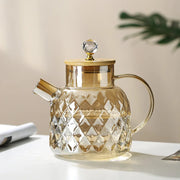 Théière en Verre | Cristal Doré