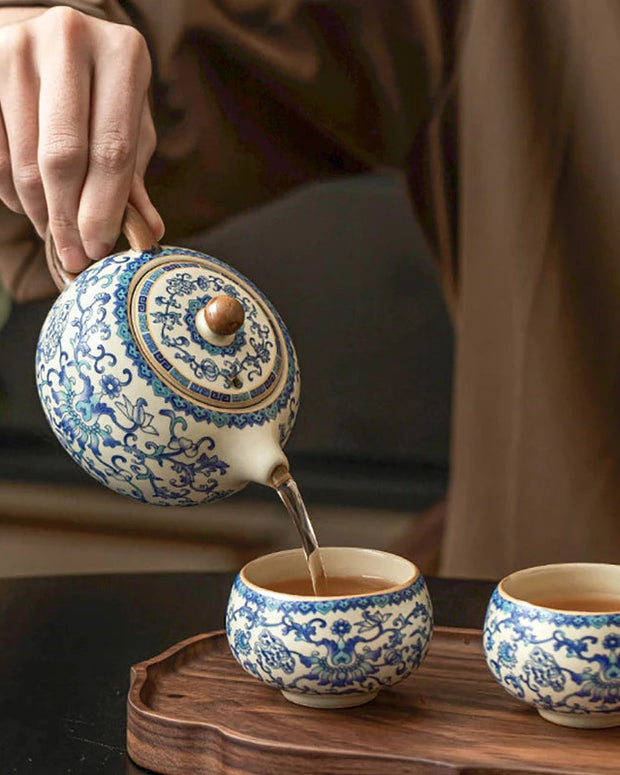 Théière Céramique | Azure petals