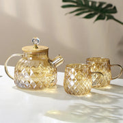 Théière en Verre | Cristal Doré