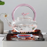 Théière en Verre | Papillon rose