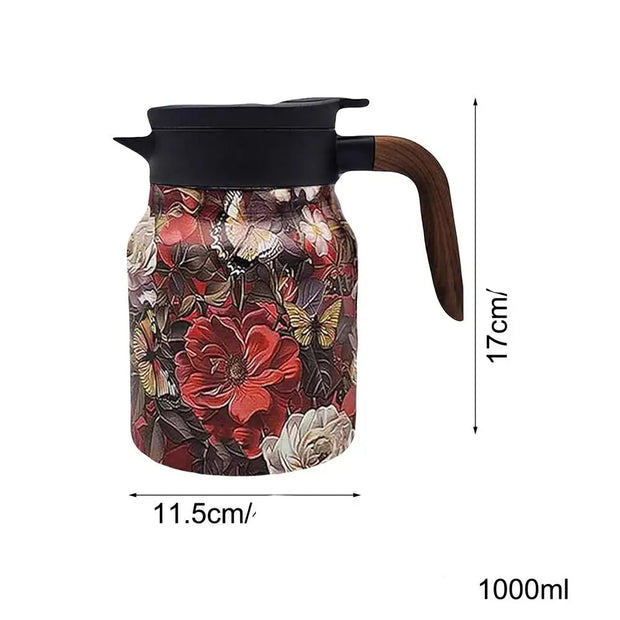 Théière Thermos | Vintage fleurie 1000ml