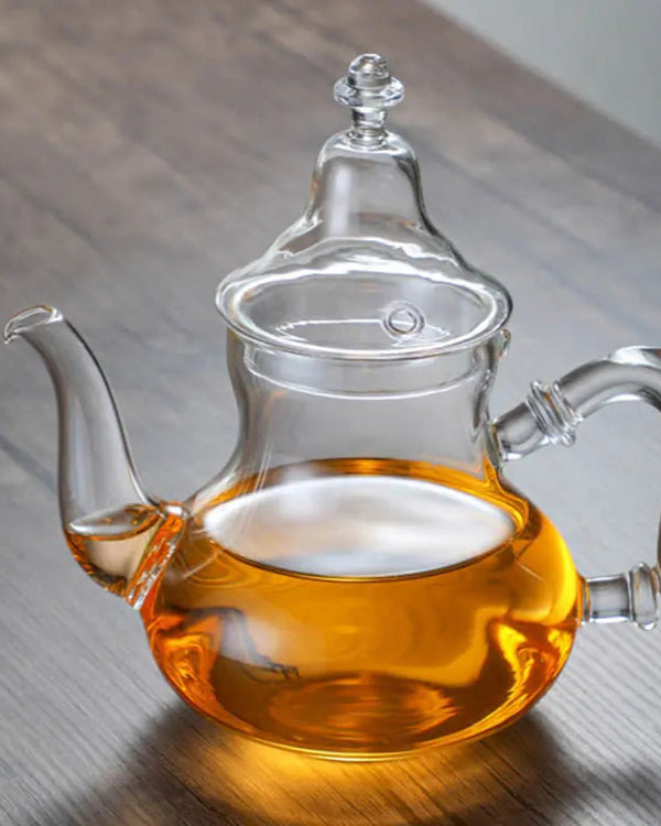Théière Marocaine en Verre | Clarté d'Ambre