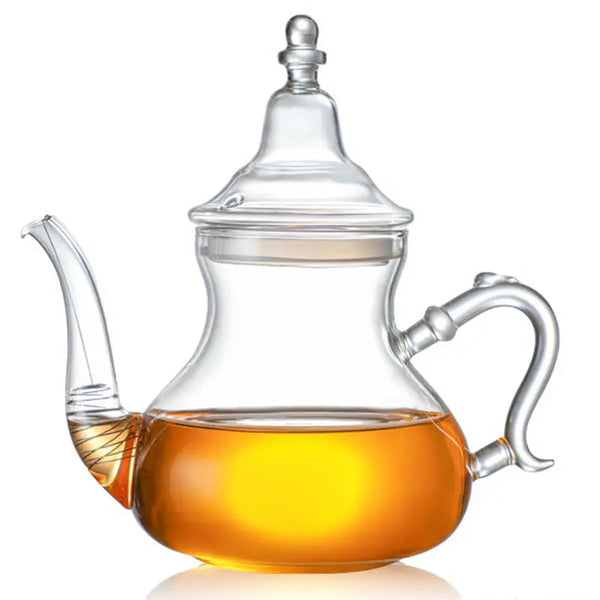 Théière Marocaine en Verre | Clarté d'Ambre