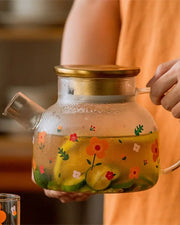 Théière en Verre | Fleurs 1L - 1.7L