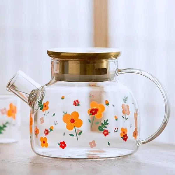 Théière en Verre | Fleurs 1L - 1.7L